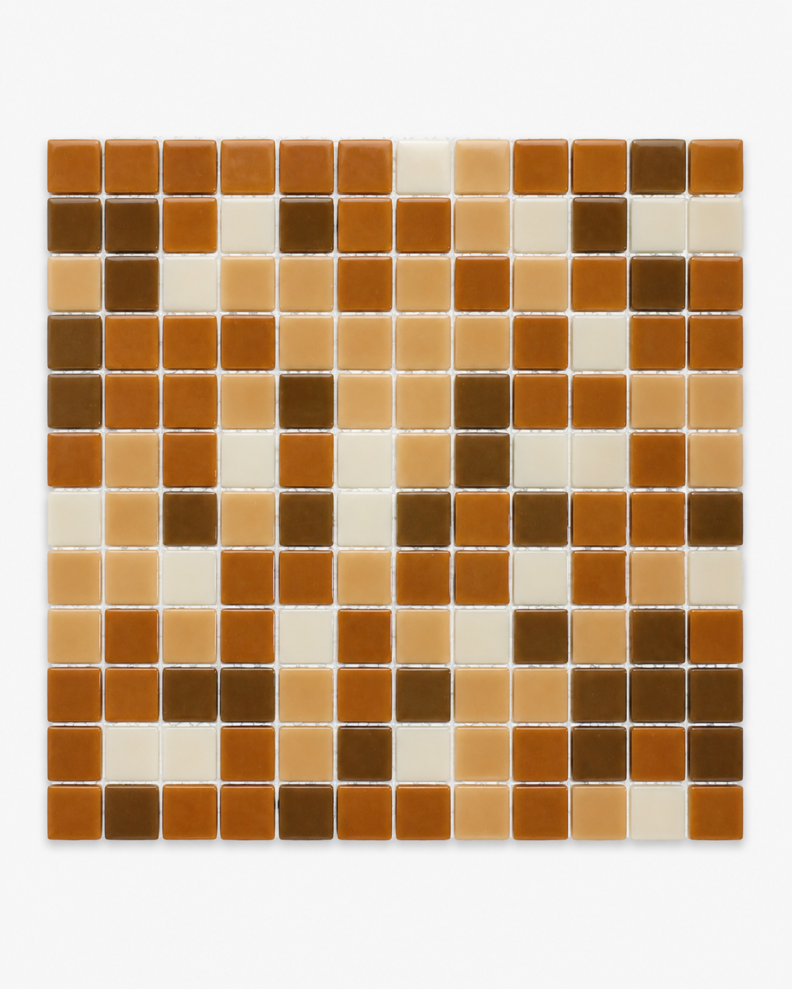 Лист стеклянной мозаики 31×31 см на сетке
